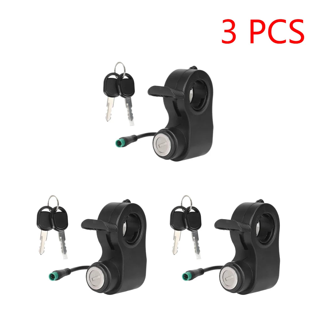 3- E-scooter Ignition Lock Keys Power Key Throttle Accelerator Zpaxo 3 PCS