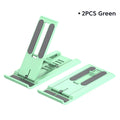 Foldable Desktop Mobile Phone Holder Stand Adjustable Lazy Bracket Zpaxo 2PCS Green