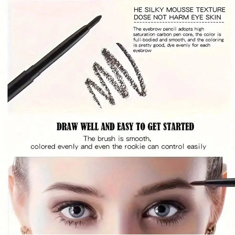 Black Eyeliner Pencil Waterproof Long-wearing Easy Twist-up