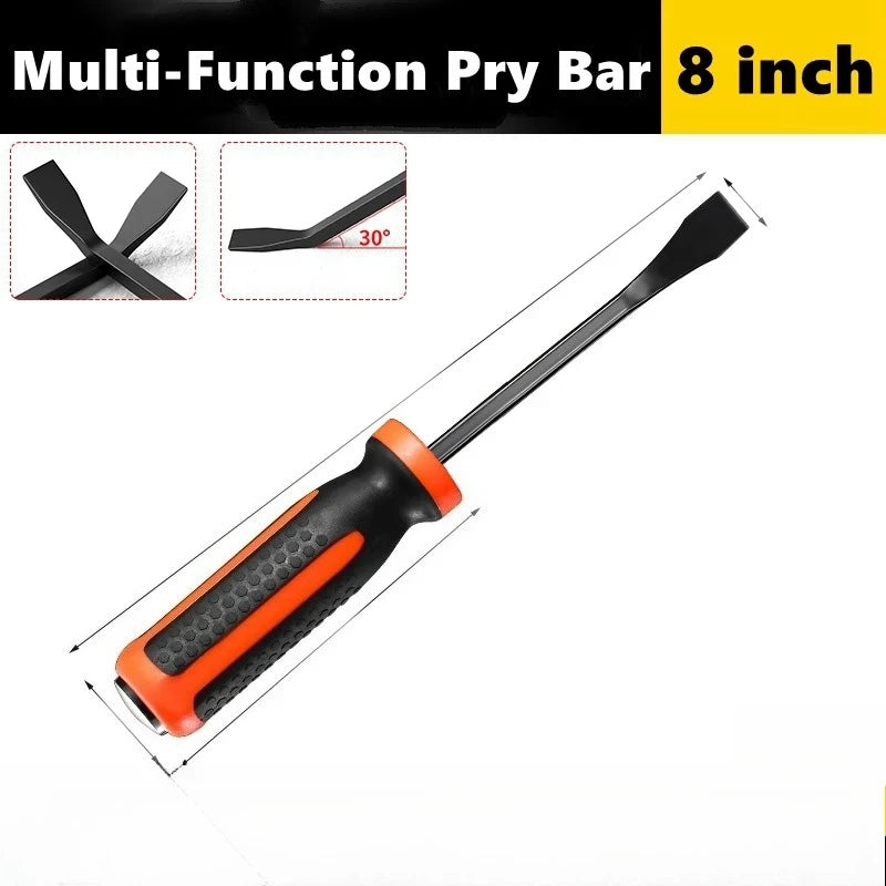 Heavy-Duty Chrome-Vanadium Pry Bar – 8 & 12 Inch Crowbar Pry Bar Crowbar Zpaxo 8in