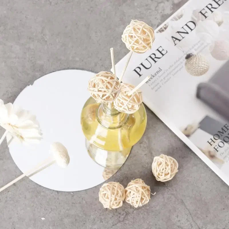 10/20/50pcs Natural DIY Wood Stickes Handmade Extra Thick Rattan Aromatherapy Diffuser Refill Sticks Woodworking Rattan Stick Zpaxo