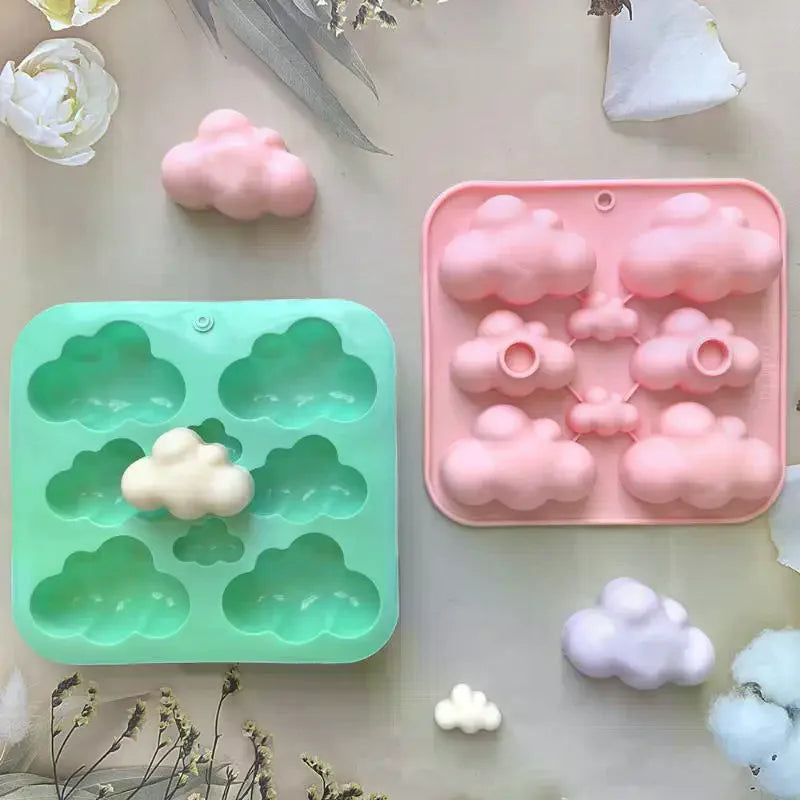 8-Cavity Cloud Shaped Silicone Candy Mould Chocolate Pudding Dessert Cake Baking Mould Kitchen Tool Candle Soap Making Zpaxo