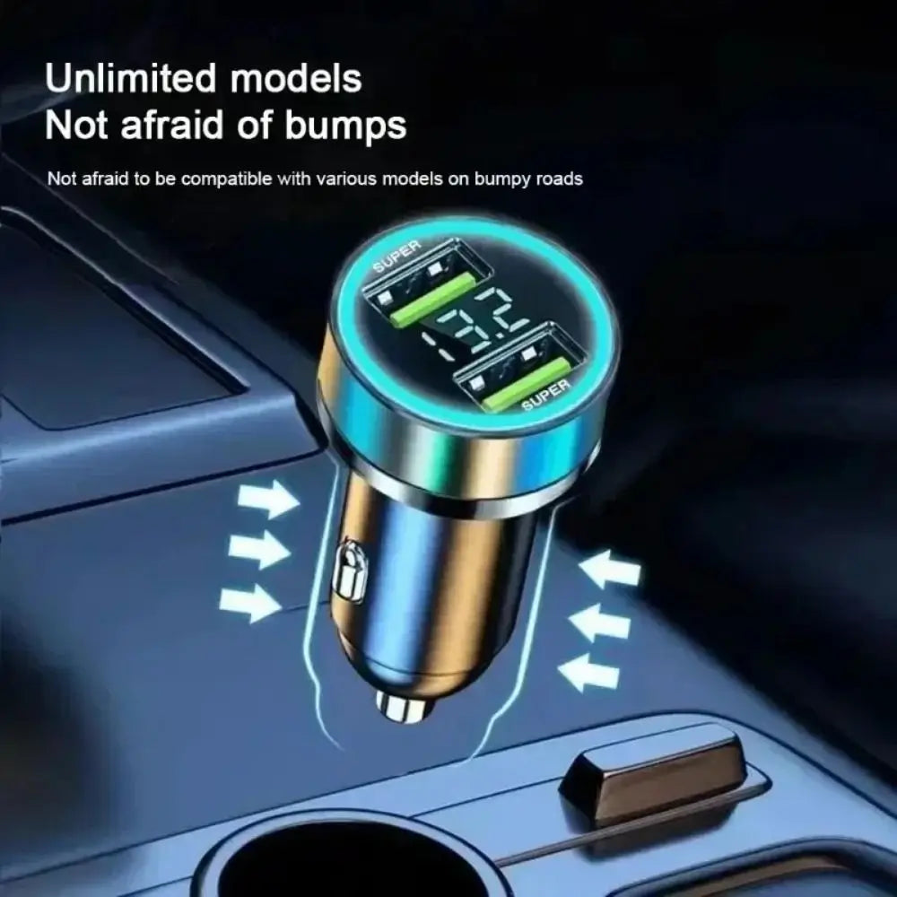 Dual USB Ports Car Phone Charger 240W 12-24v C Adapter Fast Charging Zpaxo