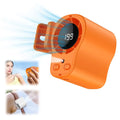 Portable USB Clip-On Fan | LED Display, 360° Rotation, Rechargeable Portable Clip-On Fan Zpaxo orange