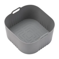 Reusable Square Air Fryer Silicone Baking Tray Bread Pan Mat Cake Zpaxo Grey