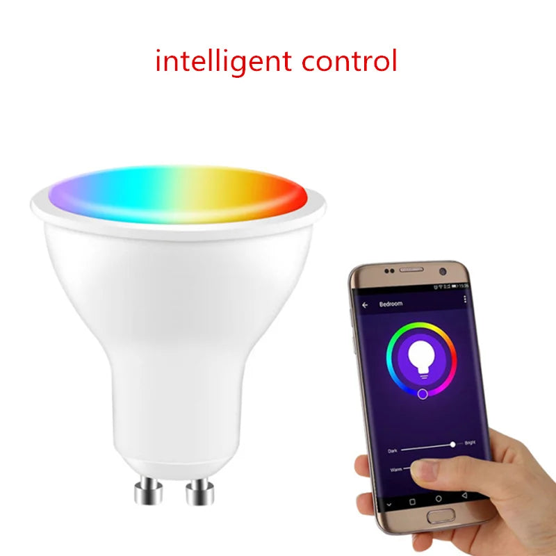 SHINEKNOT GU10 Smart LED Bulb 5W WiFi RGB Dimmable Alexa