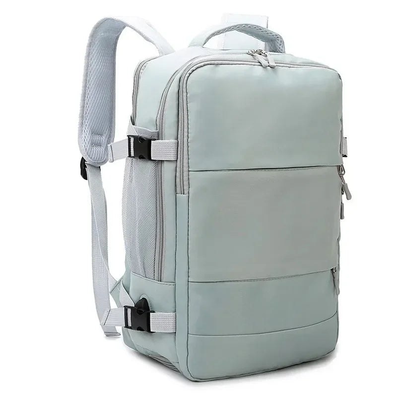Water-resistant Independent Shoe Compartment Backpack Railing USB Zpaxo F
