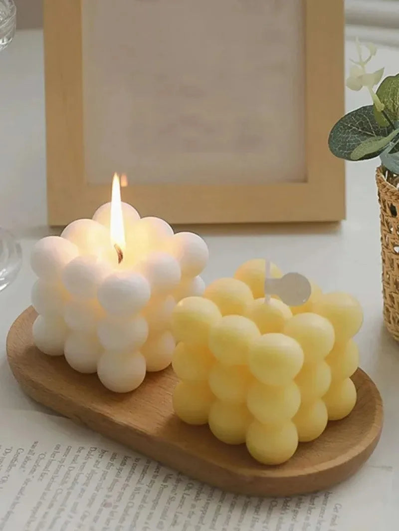 Creative Ball-shaped Soy Wax Magic Cube Aromatherapy Candle High-end