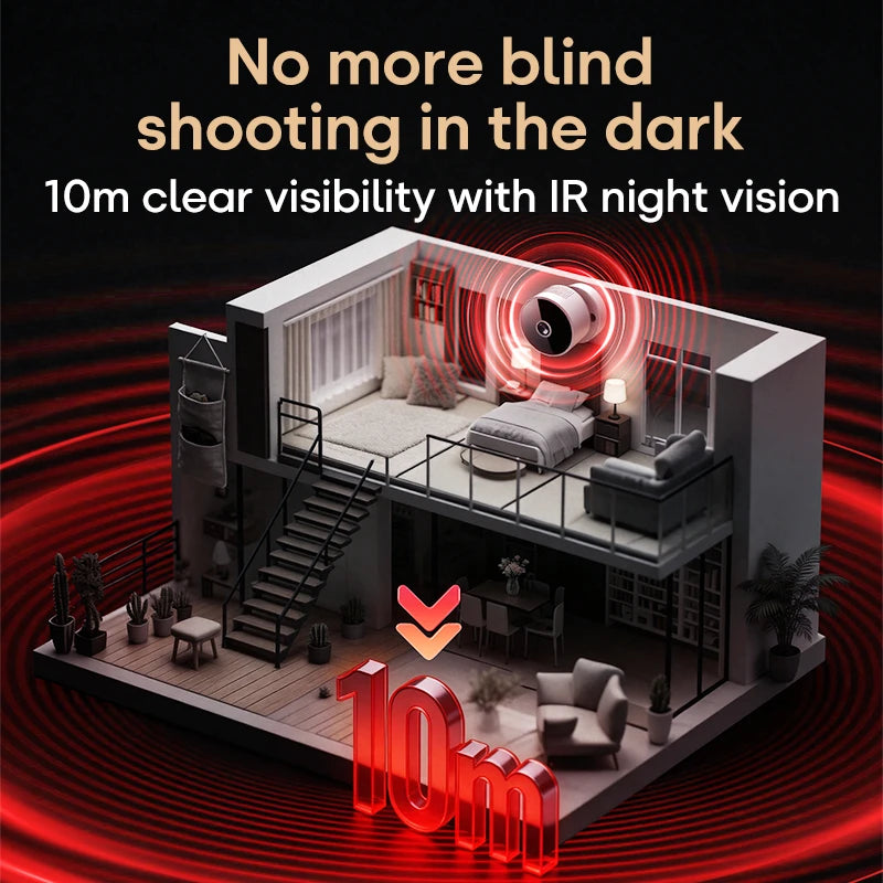 4K HD Wireless Wifi Camera Infrared Night Vision Mini Outdoor Smart
