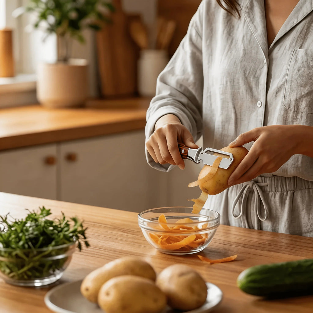 2pcs Stainless Steel Multifunctional Vegetable Peeler And Bottle Opener - Labor-Saving And Convenient Kitchen Tool, Suitable Zpaxo