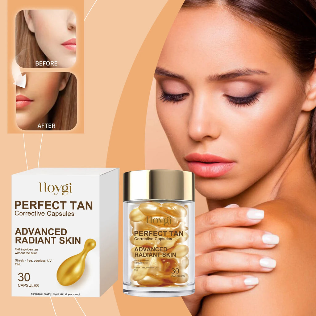 Hoygi Portable Tanning Capsules – Sunless Self-Tanning Serum 30ct Self-Tanning Serum Zpaxo