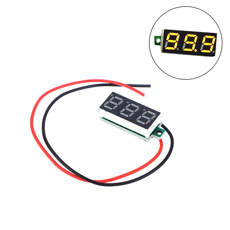 DC4 5V-30V Waterproof Digital Voltmeter Car Boat Motorcycle LED Zpaxo Yellow