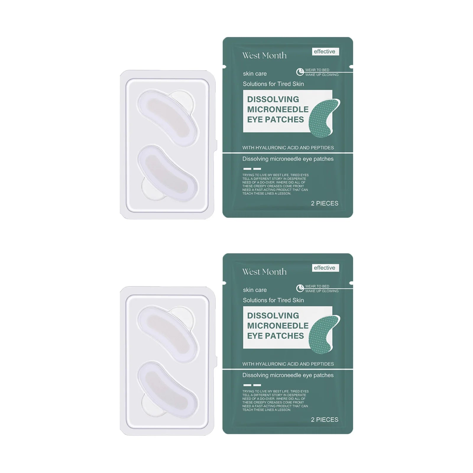 Hyaluronic Acid Microneedle Eye Patches – Anti-Aging Hydrogel Microneedle Eye Patches Zpaxo 4pieces