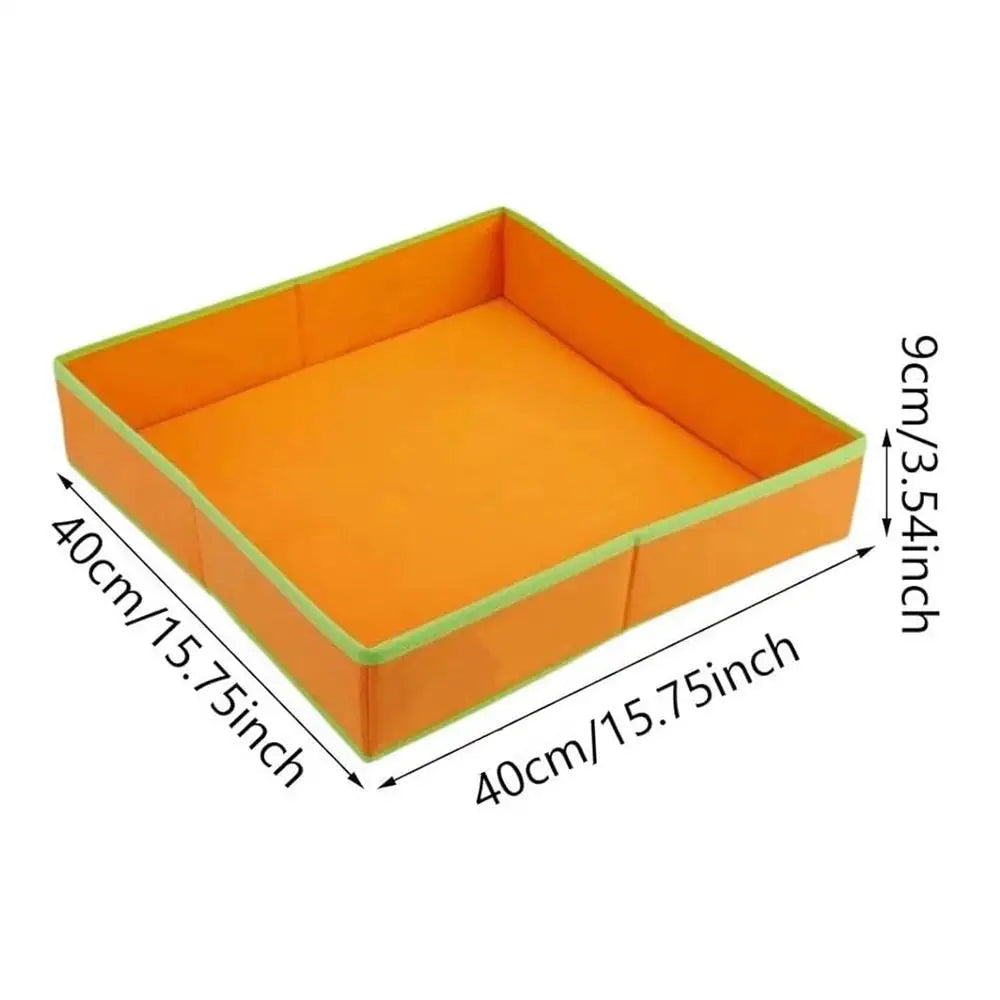 Foldable Kids Sand Table – Portable Outdoor Sandbox Play Tray Kids Sandbox Table Zpaxo 40x40x9cm