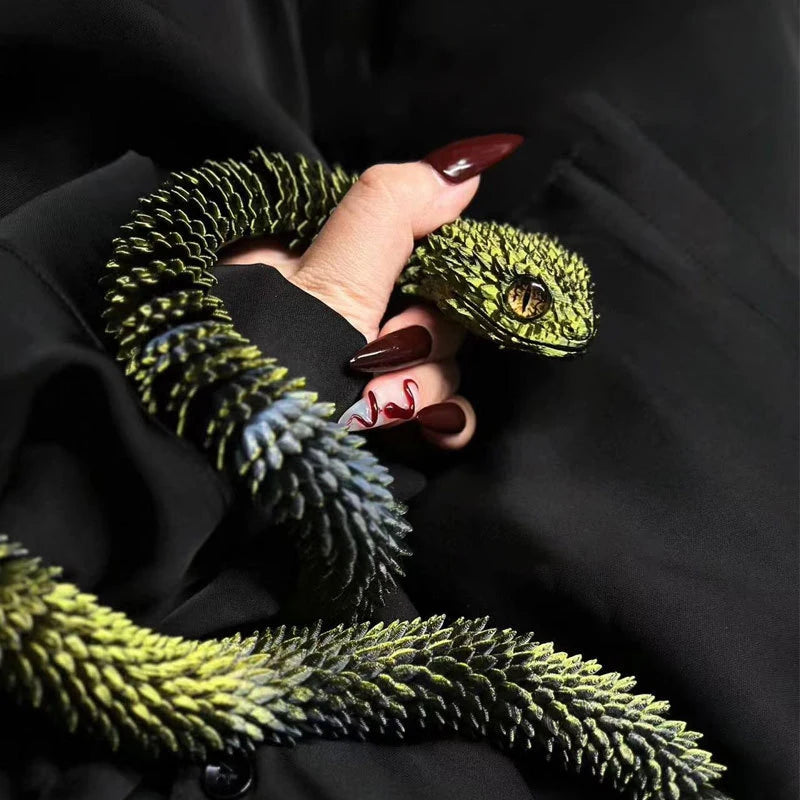 3D Printed Snake Figurines Simulated Animals Kid Craft Ornament Zpaxo