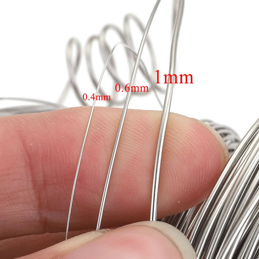 10m Roll 0 3- Stainless Steel Wire Jewelry Making Beads Cord String