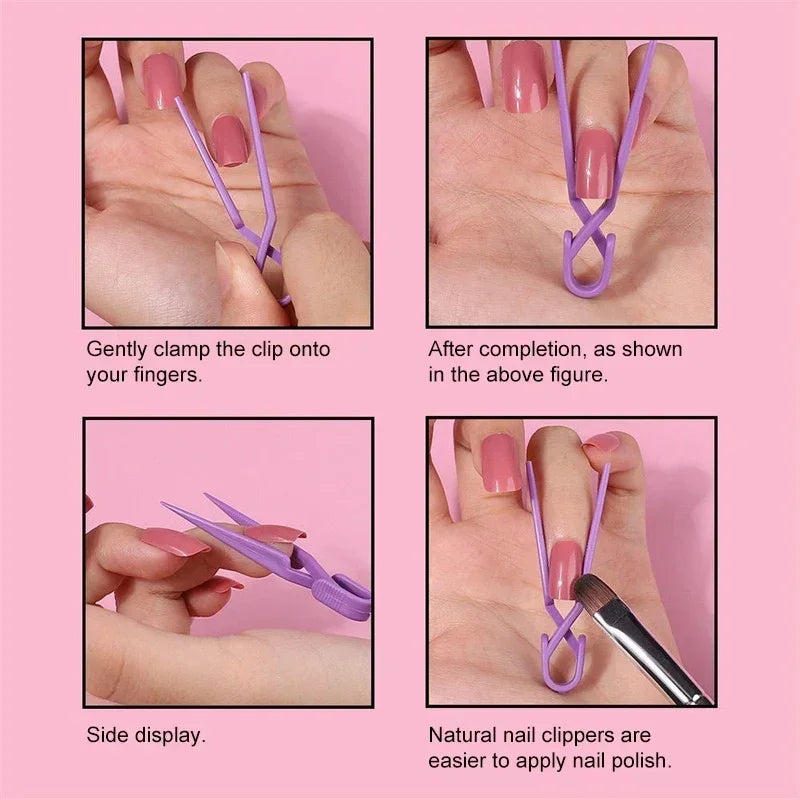 10/20/50Pcs Oil Polish Spill Proof Clip Set Oil Polish Spill Proof Protector Nail Protect Lightweight Mixed Color Manicure Tools Zpaxo