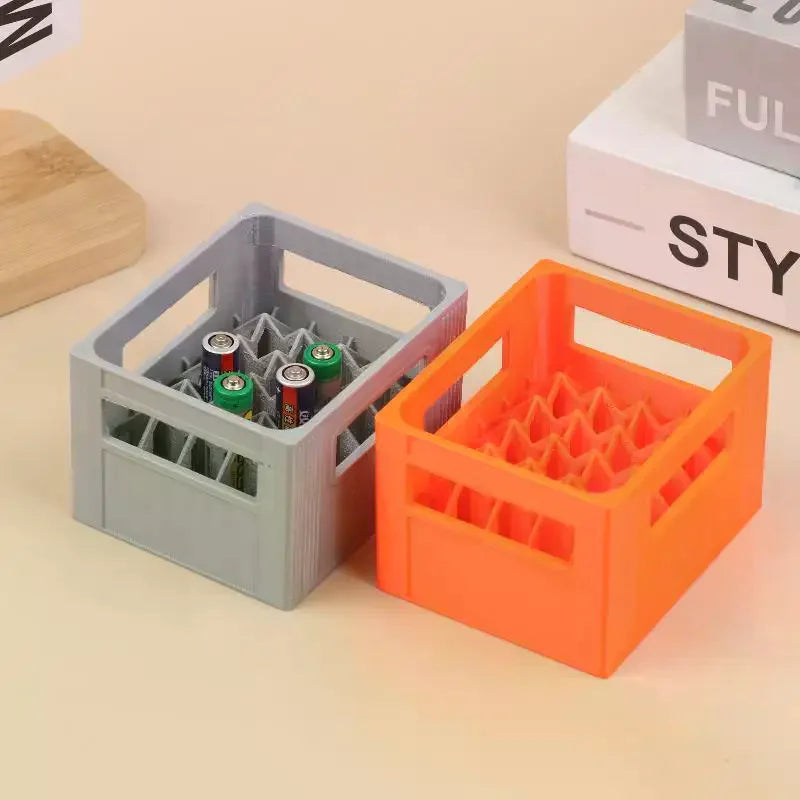 3D Printed Beer Crate Battery Storage Case No 5 Aa 7 Aaa Basket Zpaxo