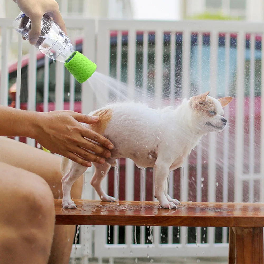 Silicone Pet Shower Head Kettle Shower Head Universal Water Bottle Shower Cap Shower Cleaning Supplies Dog Shower Spray Zpaxo