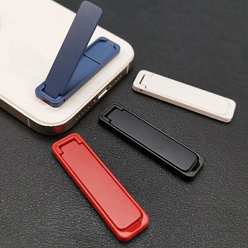 Mini Metal Folding Phone Stand – Stick-On Invisible Desk Bracket