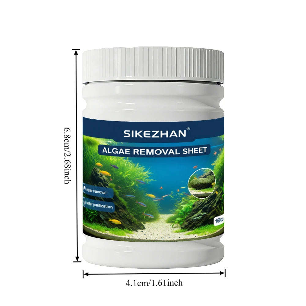 Fish Tank Cleaning Algae Tablets Tank Moss Odor Remover Water Purify Aquarium Algaecide Control Cleaning Algae Repellent Agent Zpaxo