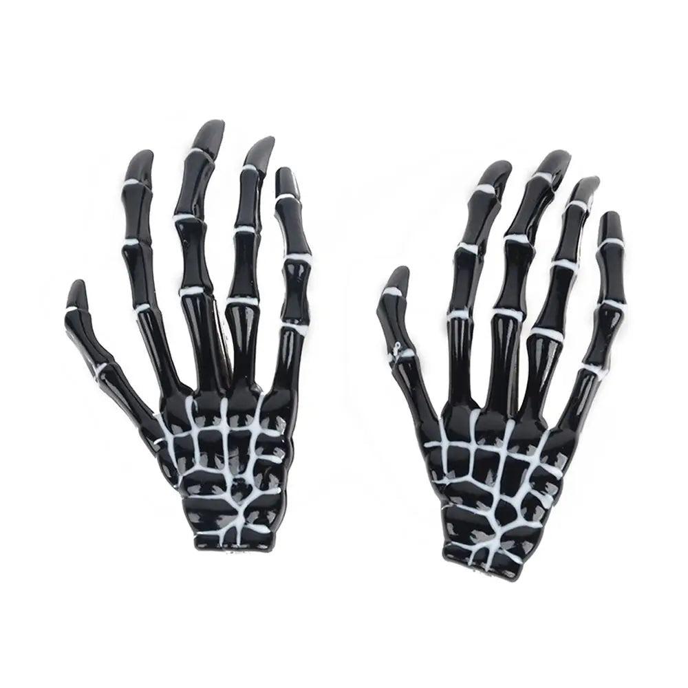 Creative Design Hair Accessories Hand Bone Halloween Clips Claw Zpaxo black