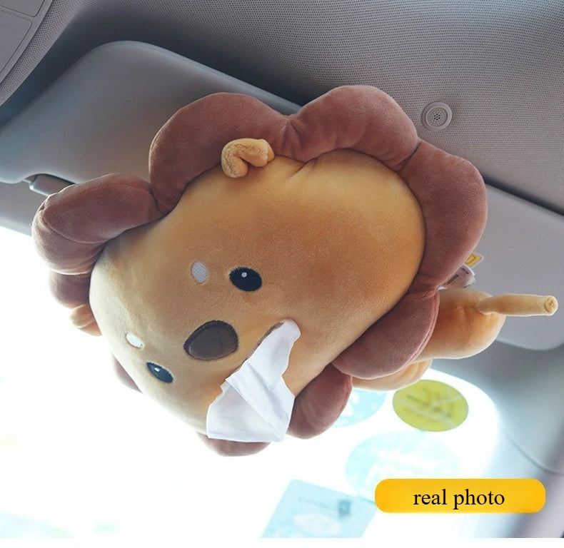 Cartoon Animals Car Paper Boxes Tissue Box Inner Armrest Sun Visor Zpaxo