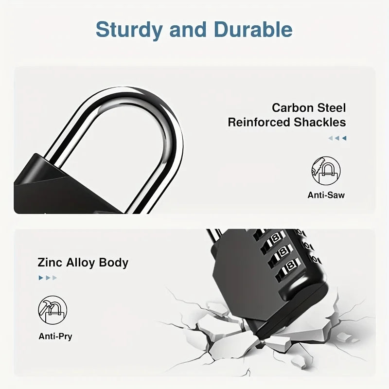 Combination Password Lock Locker 4 Digit Outdoor Waterproof Padlock
