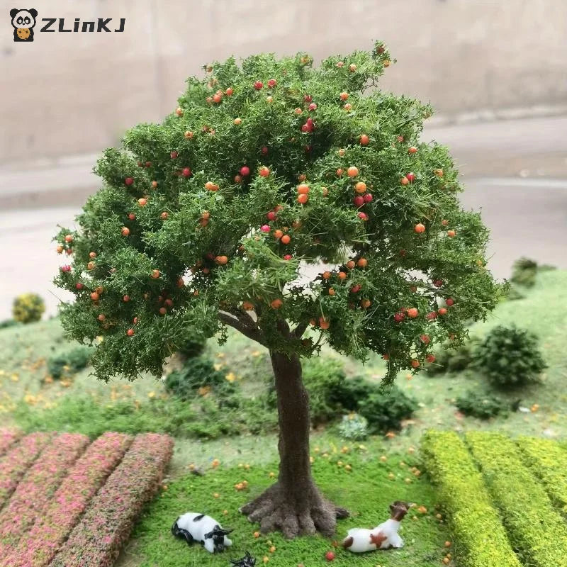 1Pcs DIY Fruit Trees Miniature Landscape Decoration Miniature Sand Table Building Model Realistic Fruit Tree Decor Zpaxo