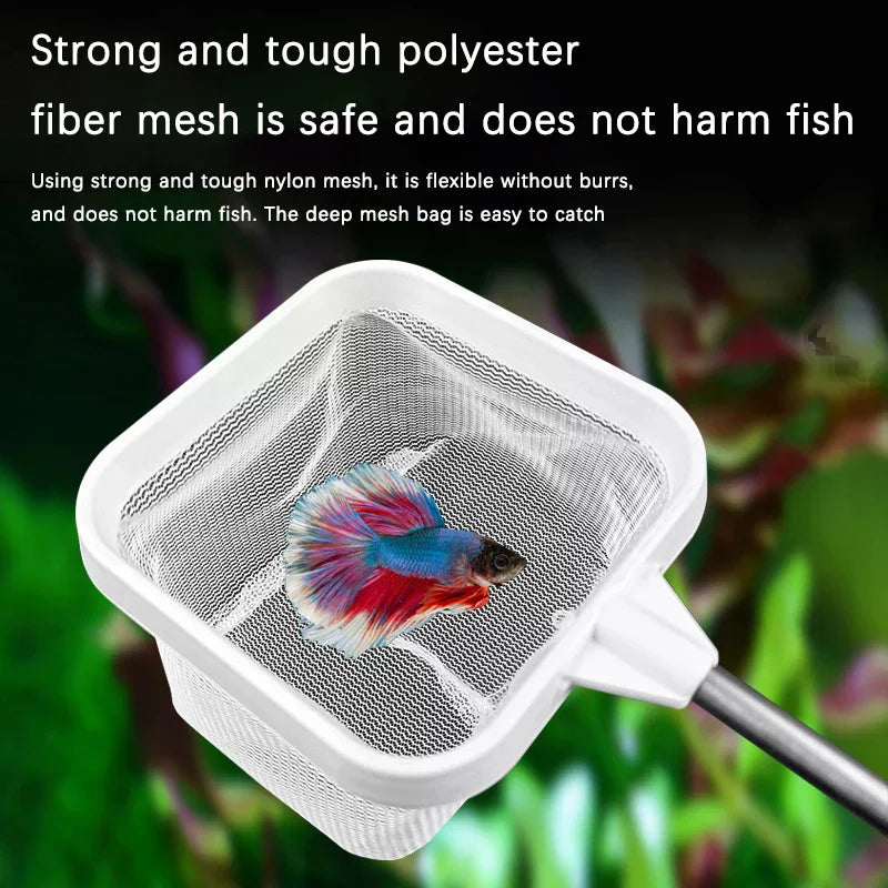 Fising Net Fish Tank Accessories Stainless Steel Telescopic Hand Aquarium For Catching Fish Shhrimp Tank Clean Accessories Zpaxo