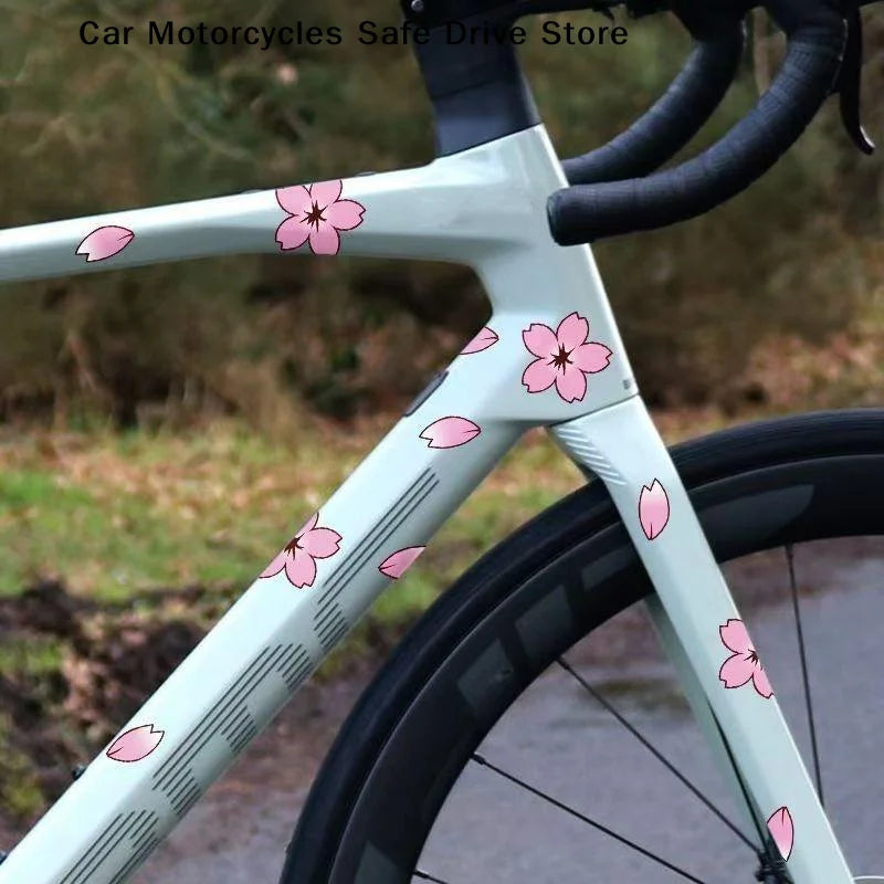 CM12 20 Bicycle Car Cherry Blossom Sticker Body Motorcycle Helmets