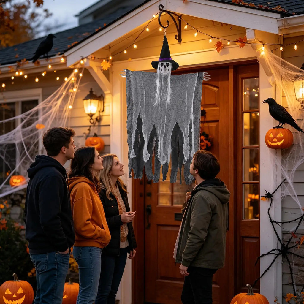 Halloween Ghost Outdoor Spooky Flying Skulls Party Props Ornaments