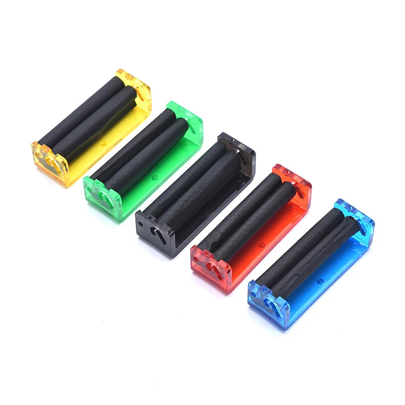 1PC 70mm Easy Manual Cigarette Tobacco Smoking Roller Maker Rolling Machine Clear Color Random Zpaxo Random1PC