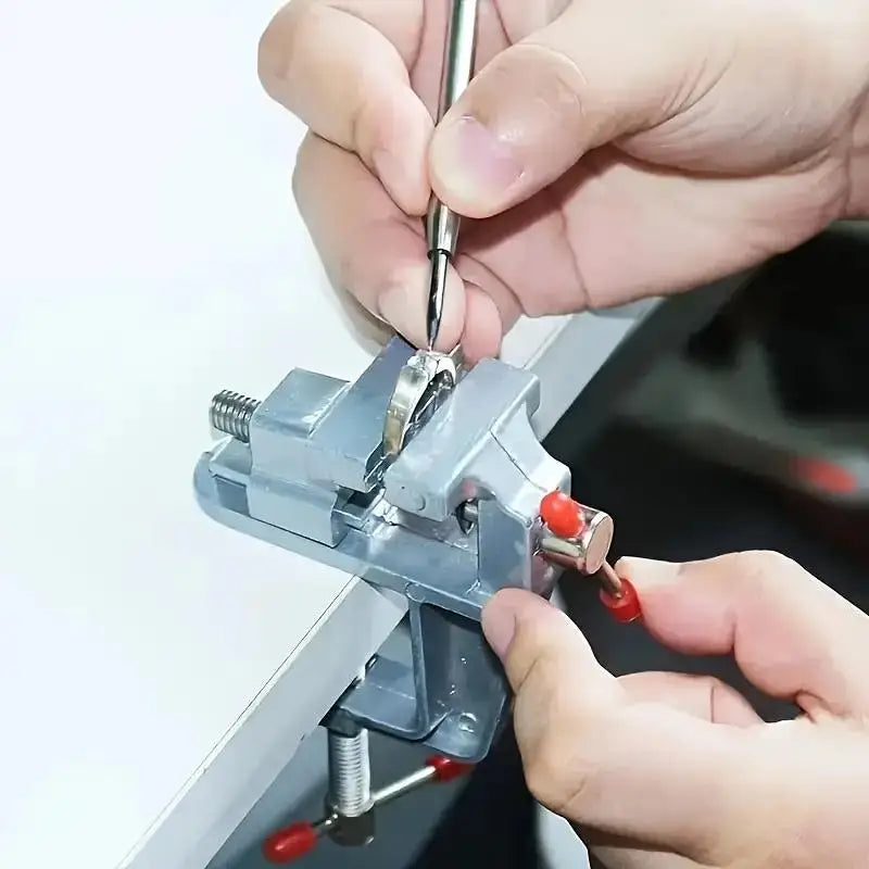 Sturdy Mini Aluminum Bench Vise Adjustable Table Clamp Crafting