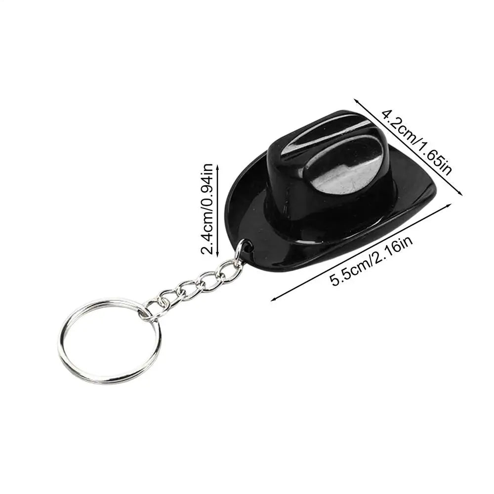 Cowboy Keychain Vintage Hat Shape Bottle Opener Car Keyring Men