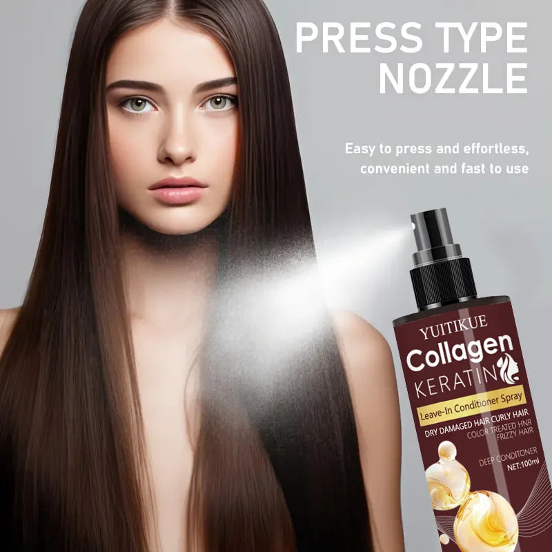Collagen & Keratin Hair Spray – Repair, Nourish & Oil Control Hair Treatment Spray Zpaxo