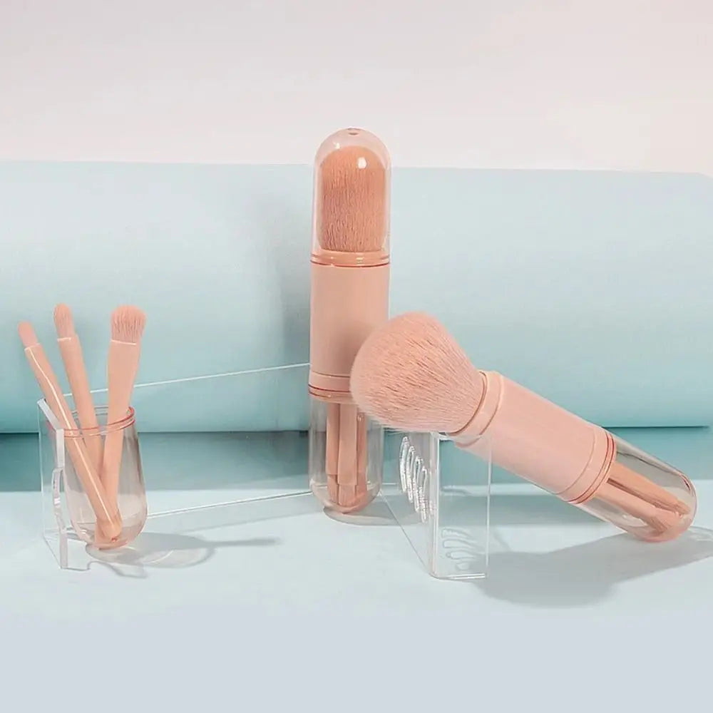 4-in-1 Makeup Brush Portable Professional Cosmetic Retractable Blush Zpaxo