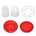 Chick Feeder Easy To Clean Rotary Sleeve Design Automatic Feeding and Watering Chick Feeder and Waterer Kit for Chicks Zpaxo Red