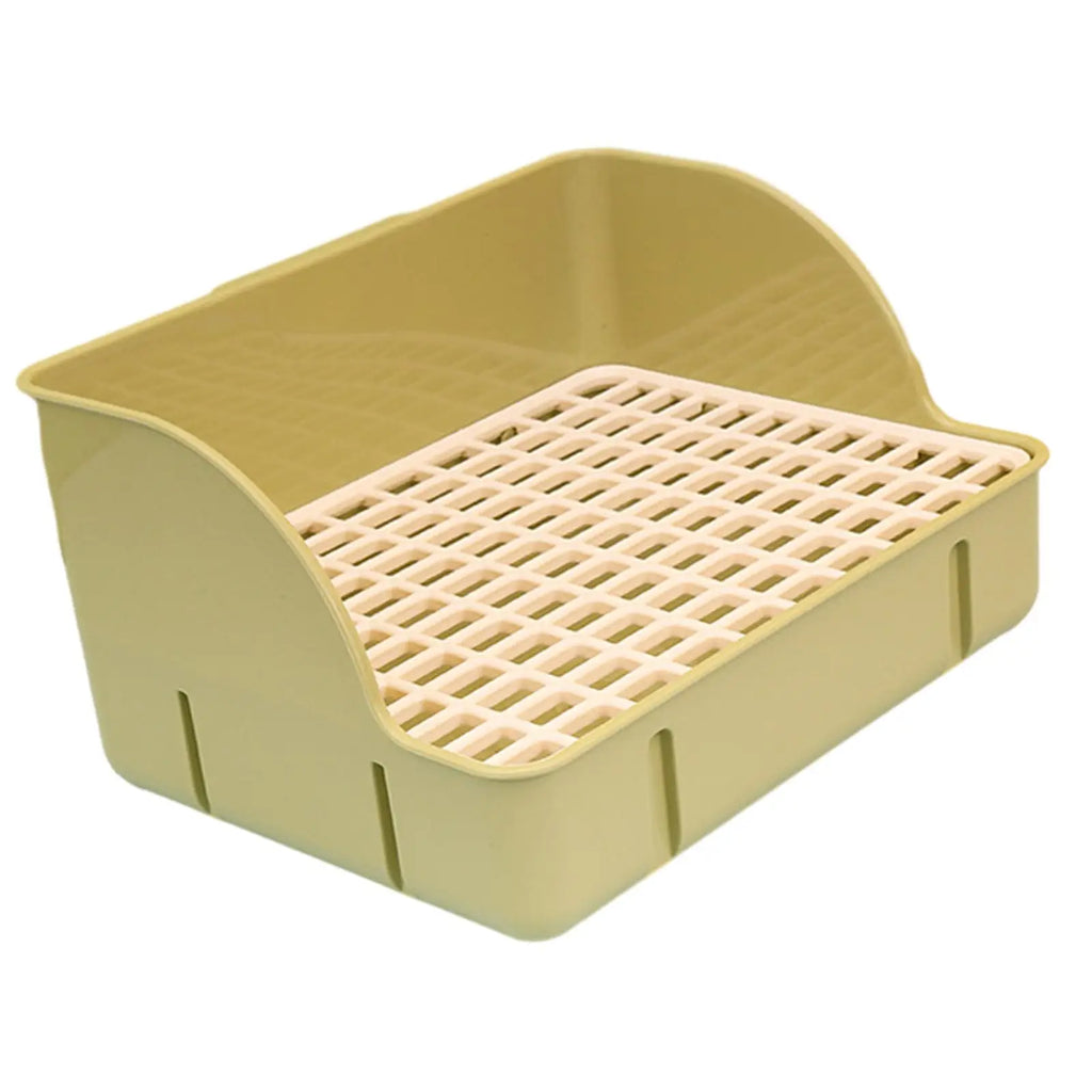 Rabbit Litter Box Durable Small Animals Litter Tray Corner Toilet Box for Ferrets Guinea Pigs Hamster Rats Cage Accessories Zpaxo green pp mesh