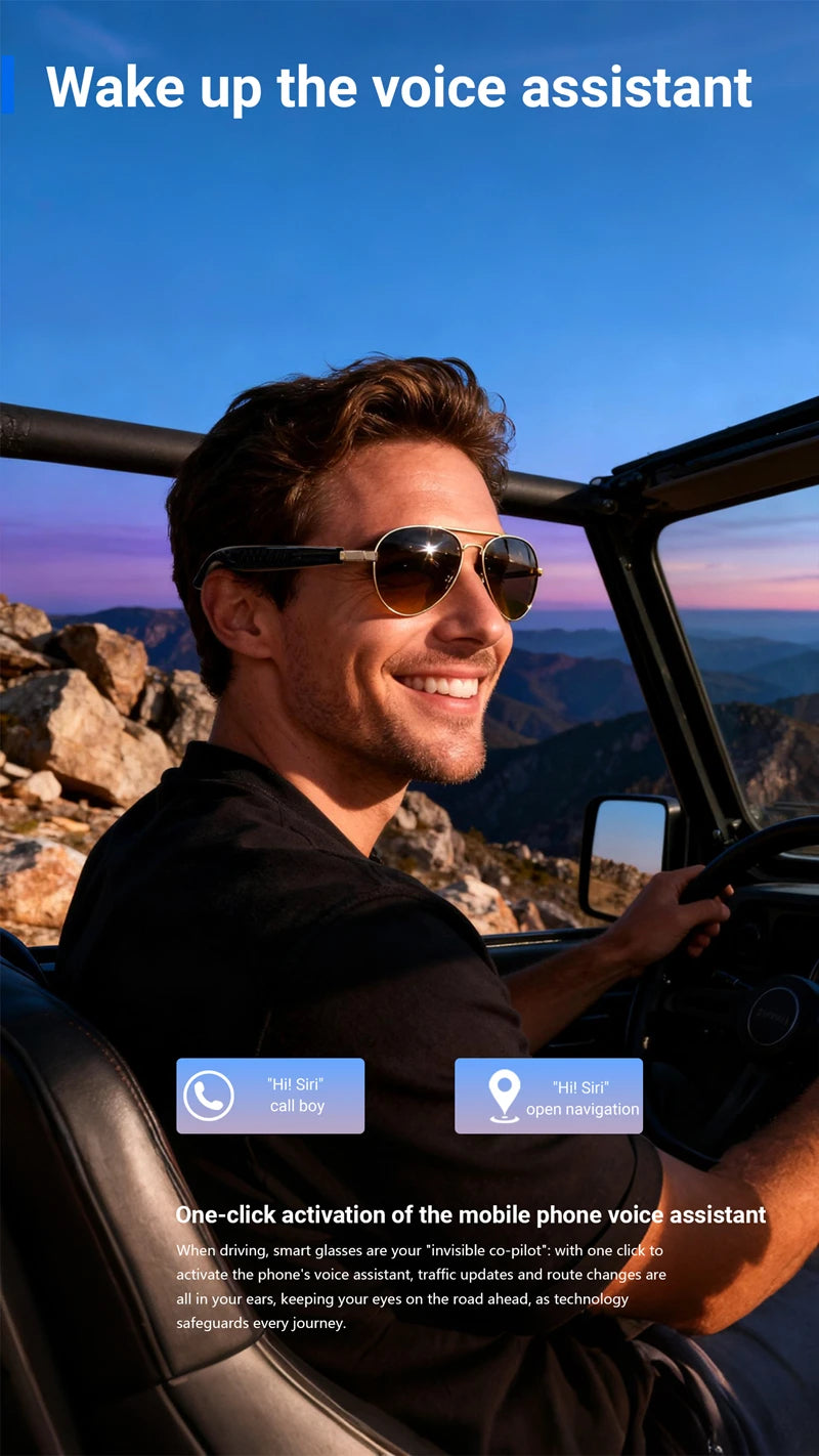 2026 New 800W Pixel Camera Smart Glasses Video Recording AI Photo Recognition Bluetooth Call Voice Translation Sunglasses Man Zpaxo