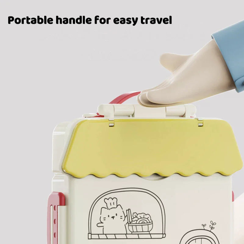Adult Lunchbox With 4 Compartments - Microwave Safe, Leak-proof, Includes Cutlery (spoon, Fork), Portable Cutlery Zpaxo