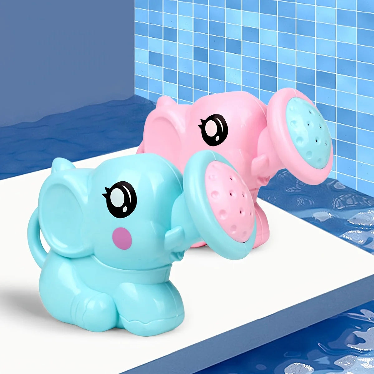 Youngsters Bath Toys Cute Cartoon Elephant Shower Kettle Fun Time