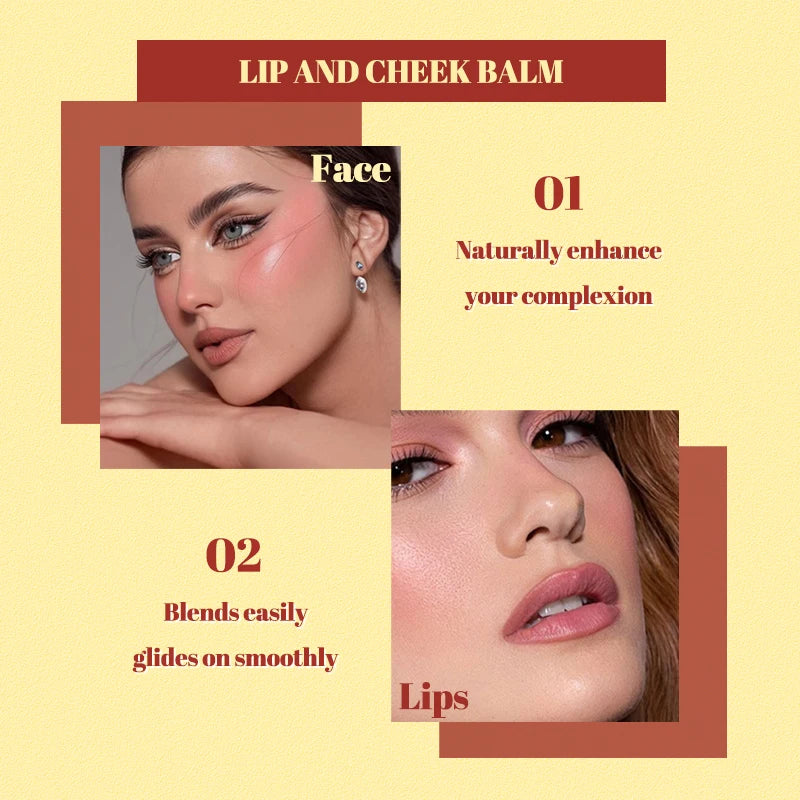 2-in-1 Powder Blusher Easy Waterproof Smooth Apply Long-lasting