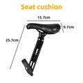 Adjustable Kids Front Bike Seat Universal Child Safety Saddle with Handlebar Pedals Quick Release Mount Parent-Child Cycle Seat Zpaxo Single seat cushion