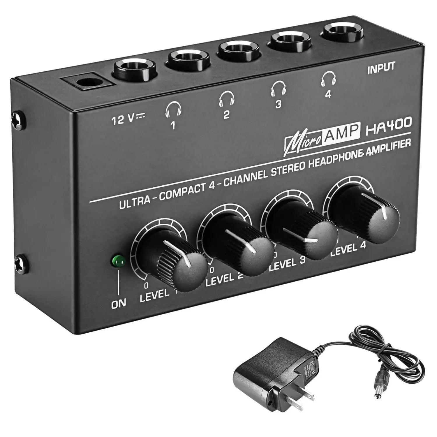 HA400 Mini Amplifier Headphone 4 Channels Ultra-compact Stereo Audio