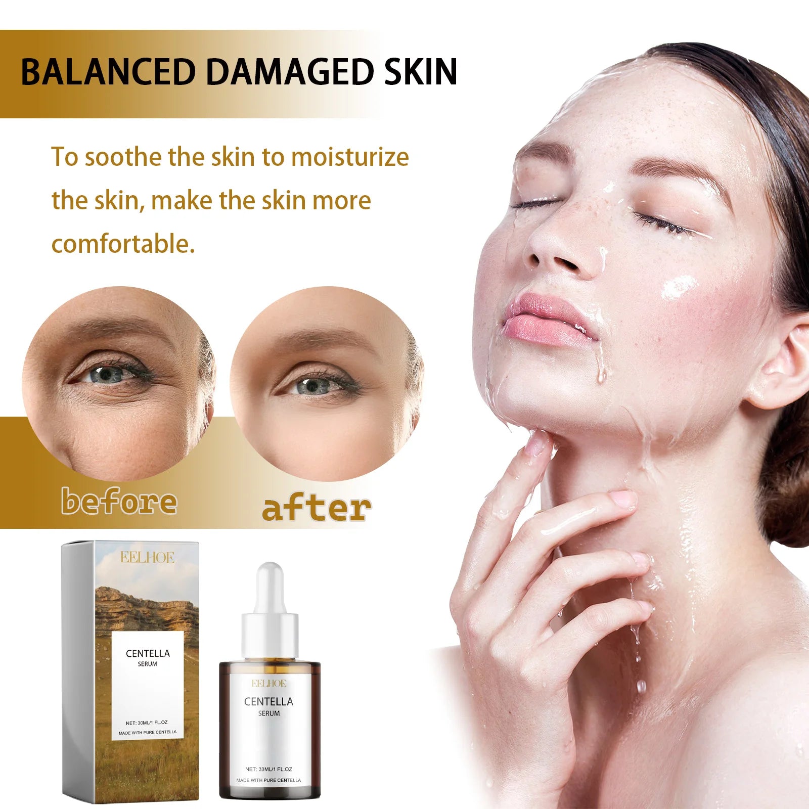 Centella & Hyaluronic Acid Face Serum – Brighten & Moisturize Face Serum Zpaxo