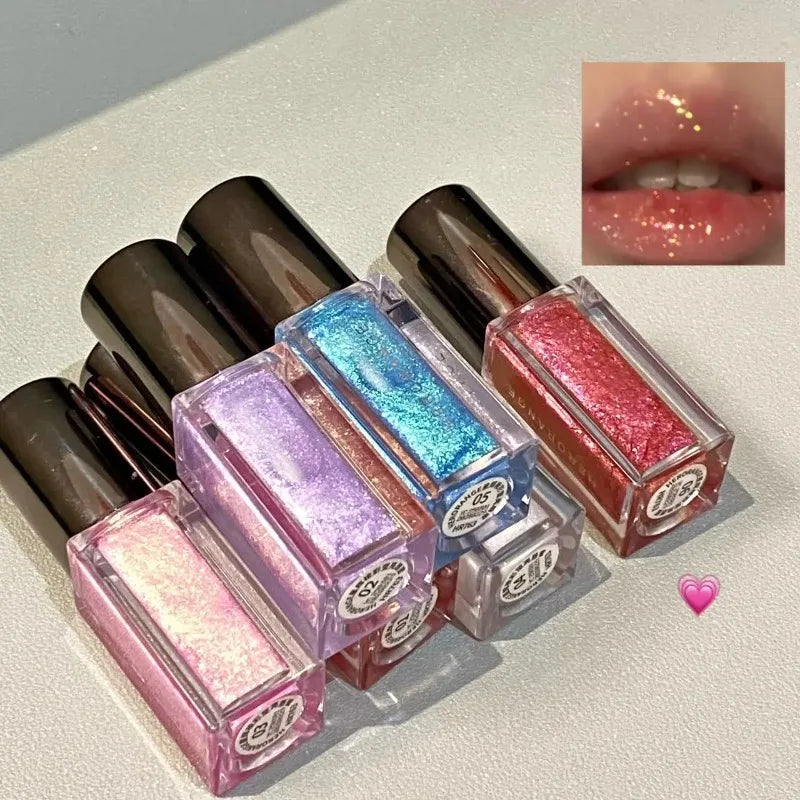 Multichrome Diamond Lip Gloss Metallic Shimmer Glitter Lips Stain