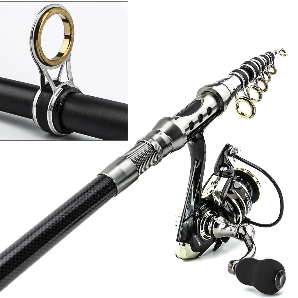 Telescopic Lure Fishing Rod Set – Baitcasting Sea & Lake Rod