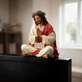 Jesus Sculpture Religious Art Collectible Resin Desk Companion