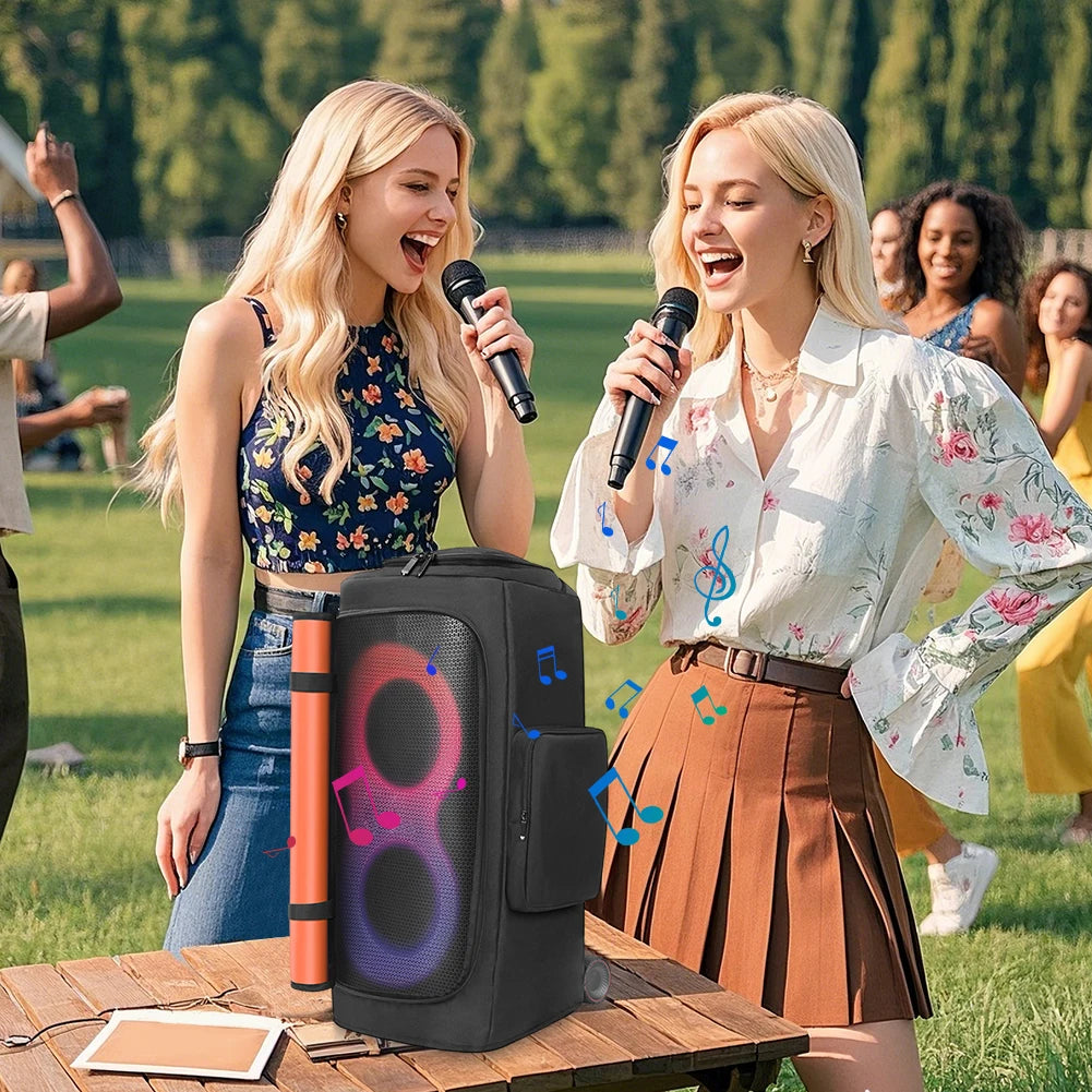 Portable Speaker Dust Case with Mic Pocket Double-Sided Speaker Storage Bag Speaker Carry Bag for JBL PARTYBOX 310/320 Accessory Zpaxo